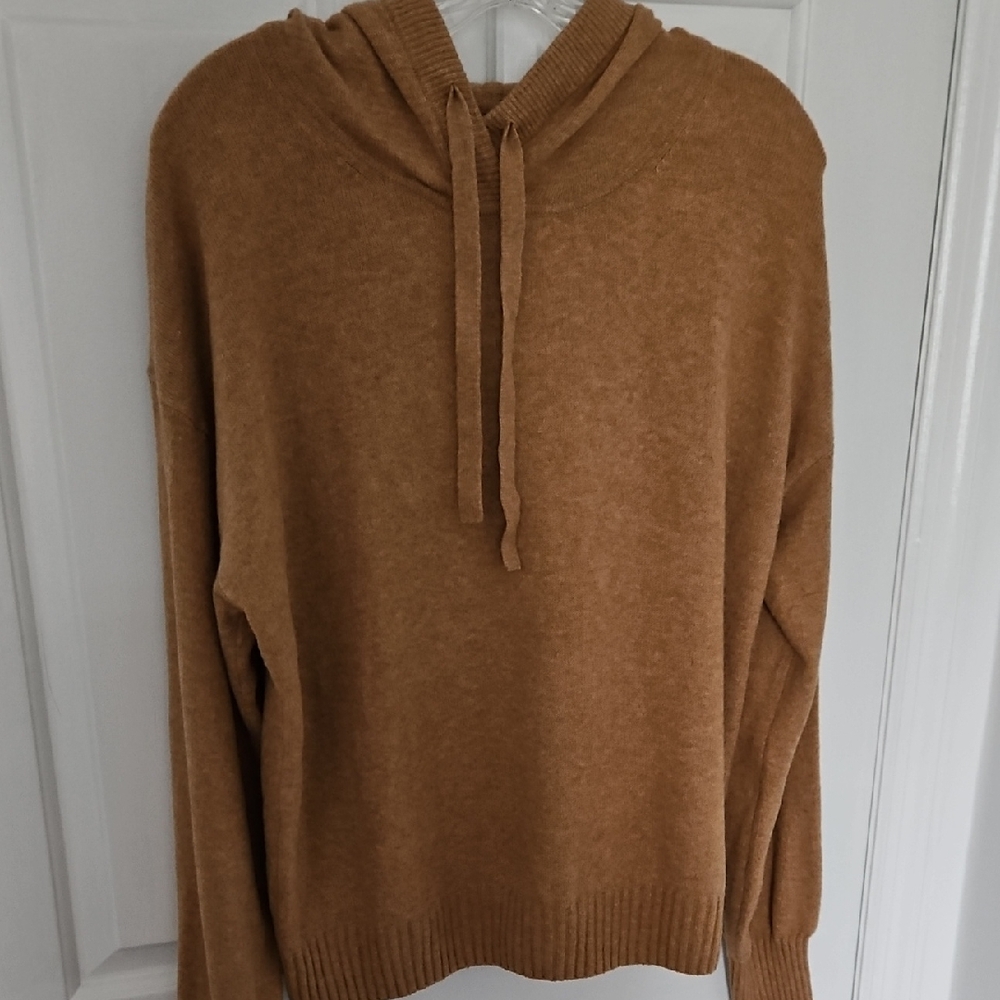 GAP Cozy Tan Knit Hoodie Size M